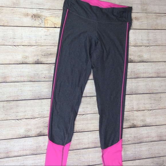 Champion Pants - Champion | gray/pink workout leggings size medium